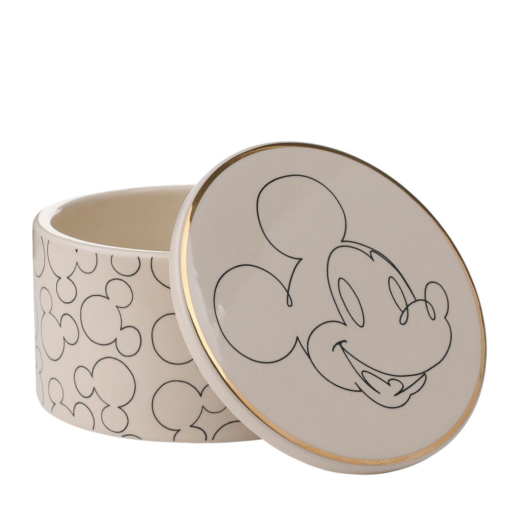 Mickey Mouse design ceramic storage trinket dish with lid