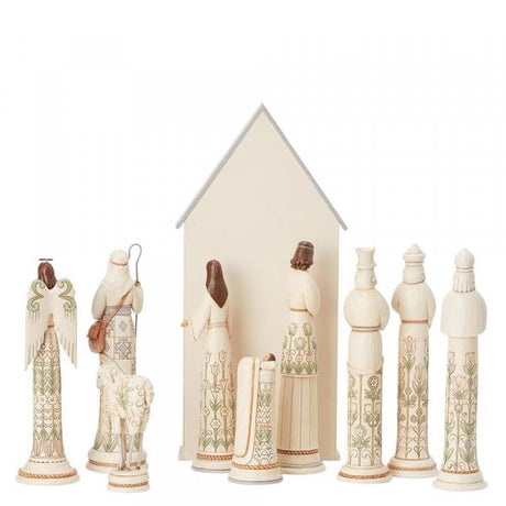 Heartwood Creek White Woodland  A Time for Joy Limited Edition Nativity Set