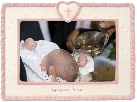 This Is The Day Baptism Photo Frame 6" x 4" - Baptized in Christ (Pink)