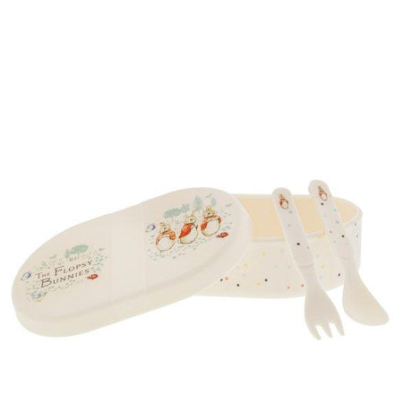 Beatrix Potter Peter Rabbit Snack Box & Cutlery Set - The Flopsy Bunnies