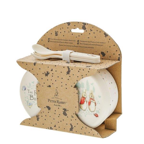 Beatrix Potter Peter Rabbit Snack Box & Cutlery Set - The Flopsy Bunnies