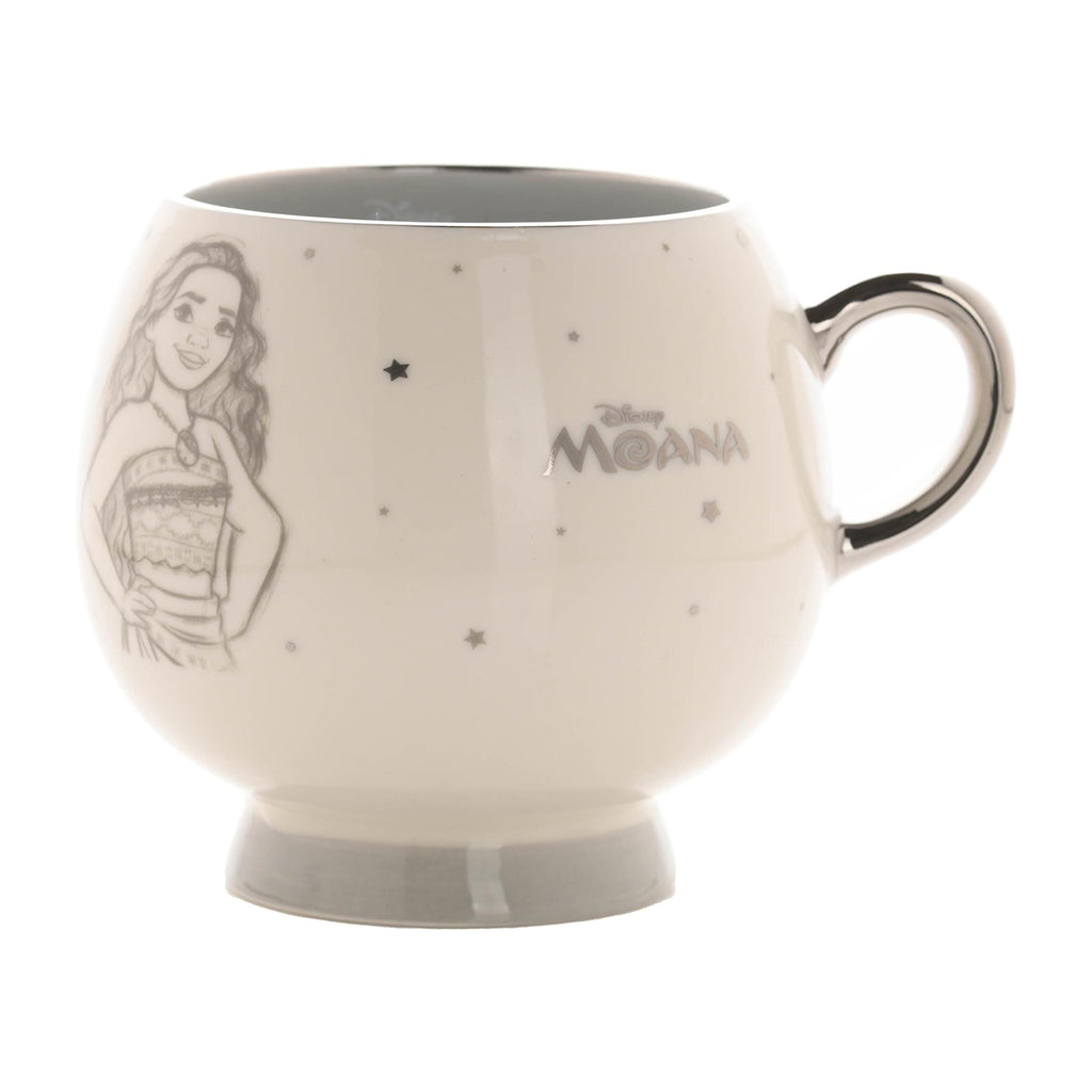 Bowl style Disney Mug with grey illustration of Moana