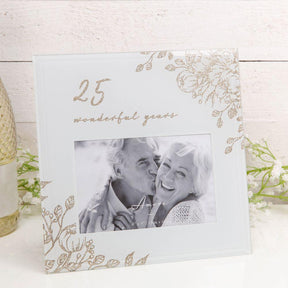 Amore 25th Anniversary Photo Frame 6x4" - 25 Wonderful Years