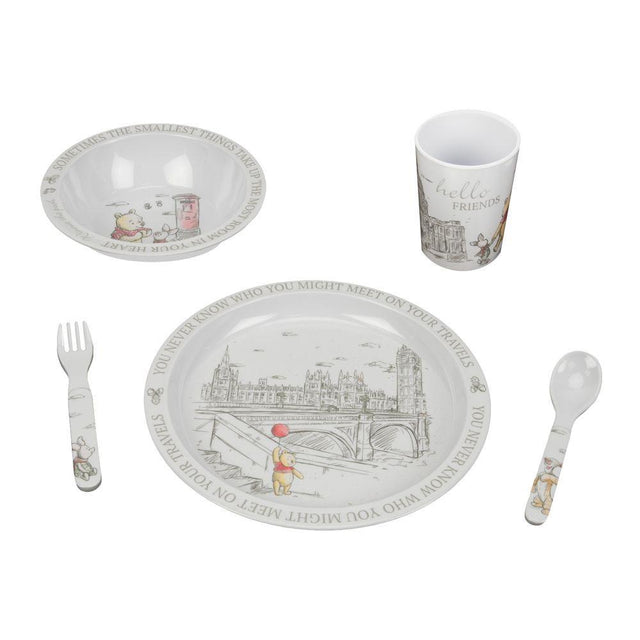 Disney Christopher Robin Melamine Crockery Set - Winnie The Pooh & Friends