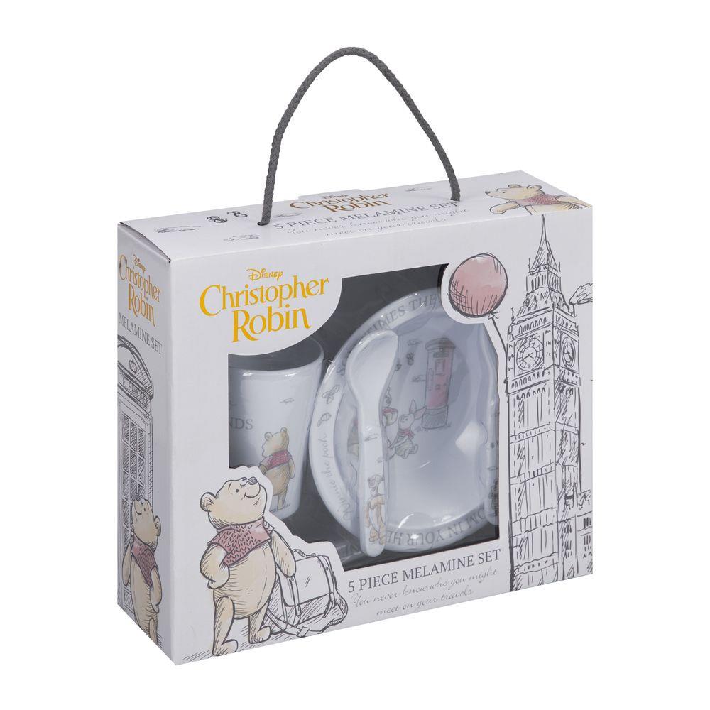 Disney Christopher Robin Melamine Crockery Set - Winnie The Pooh & Friends