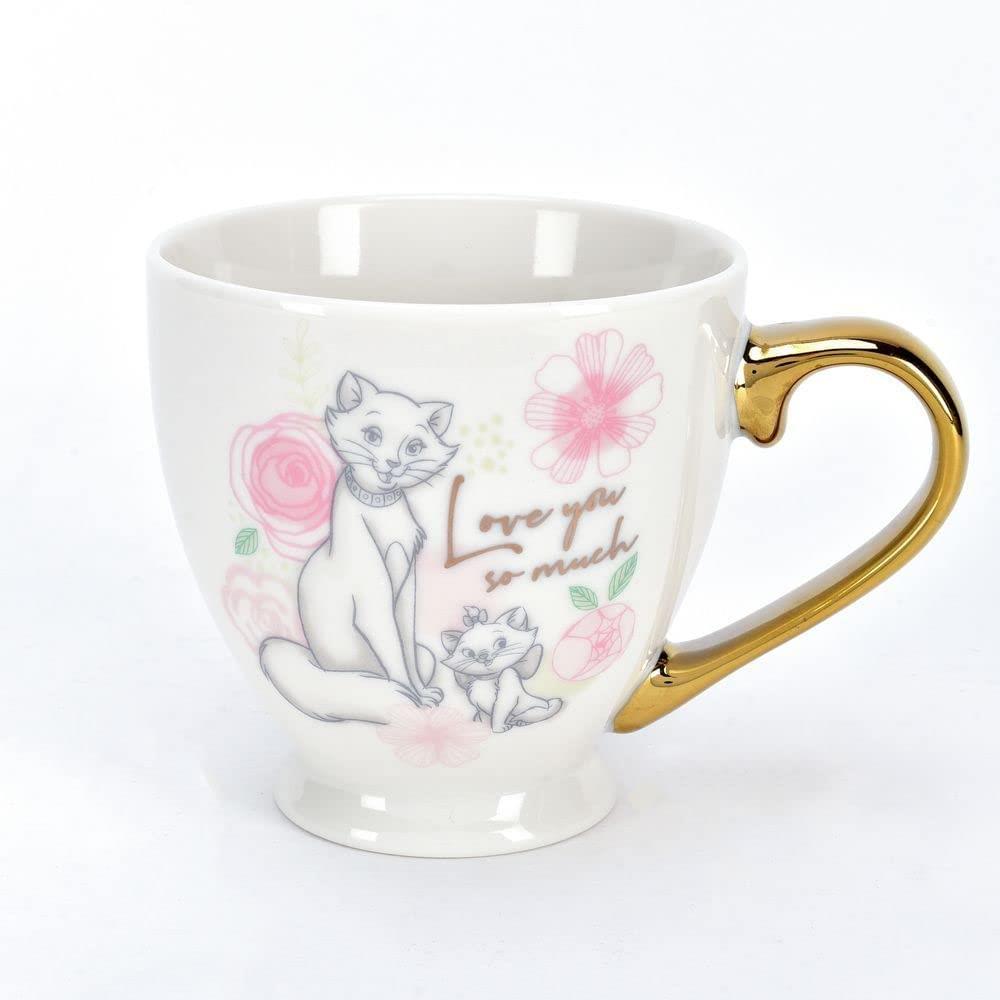Disney Marie Mug with design white with gold handle