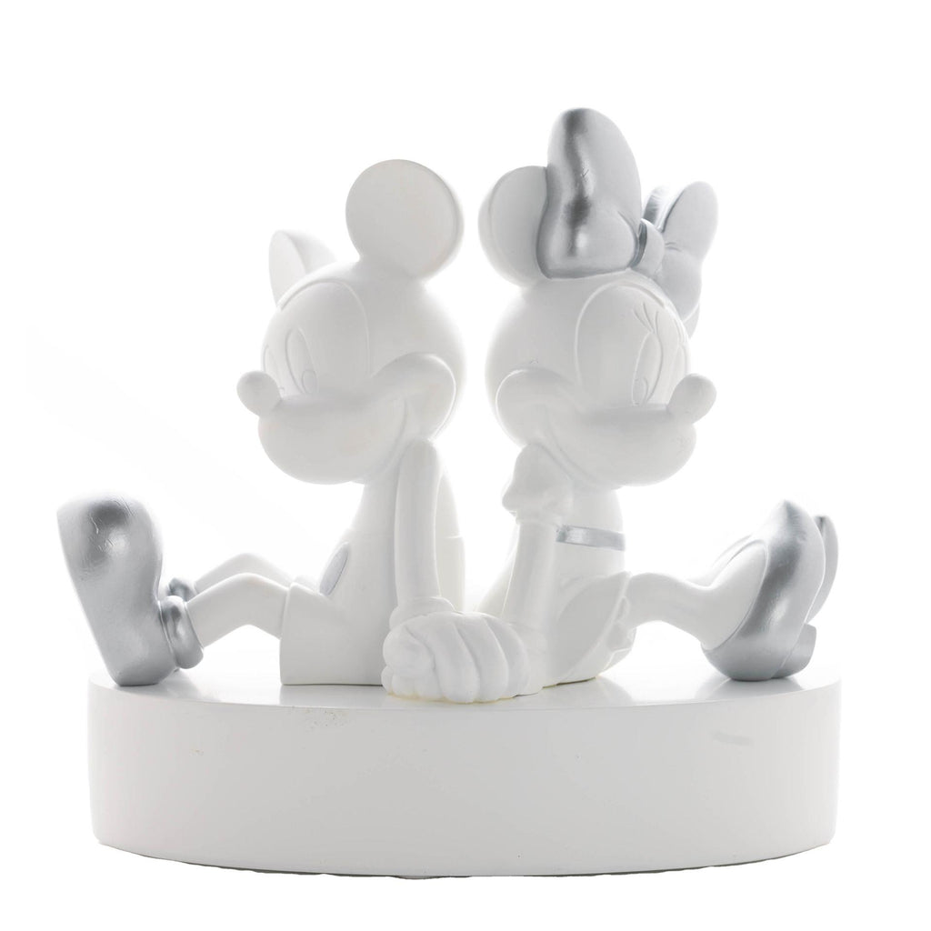 Mickey and Minnie Mouse white & silver money bank