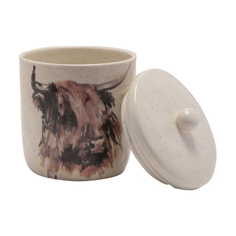 Meg Hawkins Ceramic Storage Canister - Highland Cow