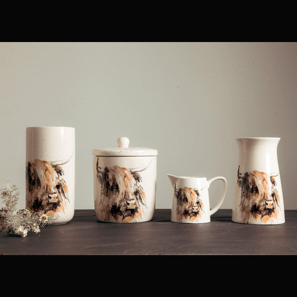 Meg Hawkins Ceramic Storage Canister - Highland Cow