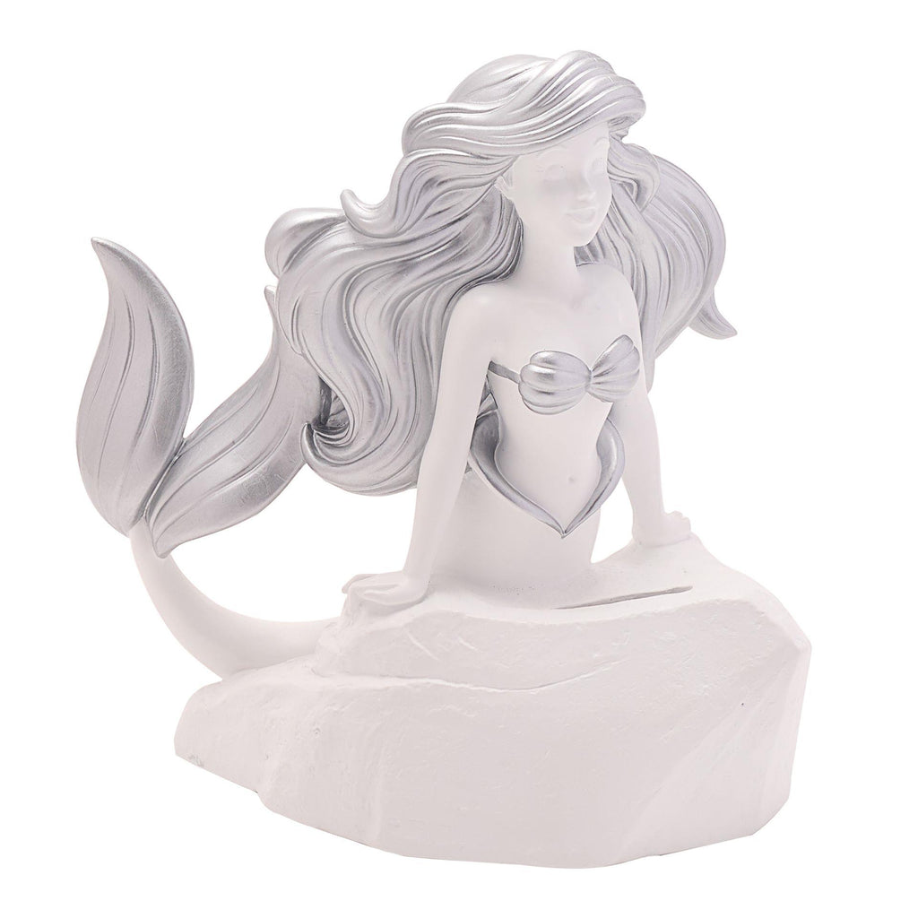 Disney Ariel The Little Mermaid Money Box  in white in grey finish