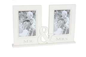 Double photo frame x1 Mr & x1 Mrs connected with &