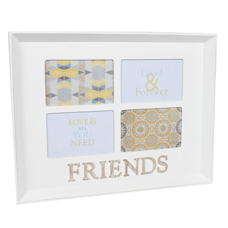 Friends Multi Photo Frame Hold 4 Photos colour white