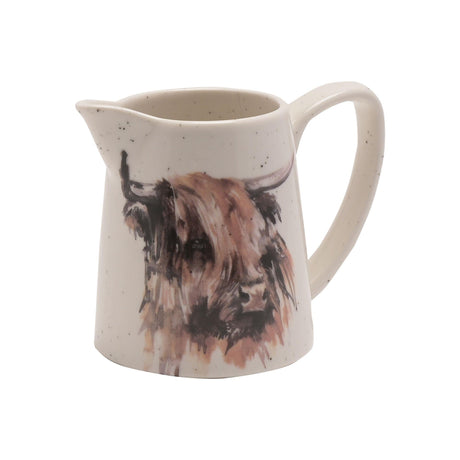 Meg Hawkins Ceramic Jug  9cm- Highland Cow