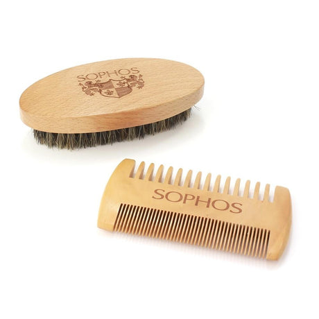 Beard Grooming Kit - Double Comb & Brush