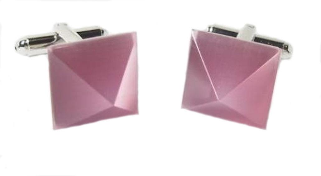 Pink Pyramid Dress Cufflinks