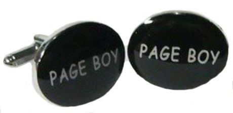 Black & Silver Male Wedding Cufflinks