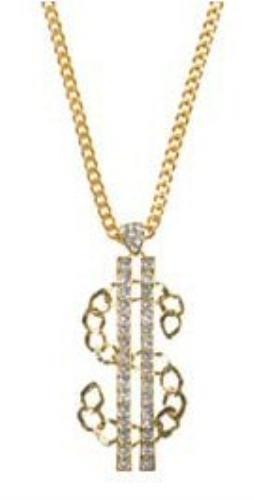 Dollar Sign Pendant With Gems