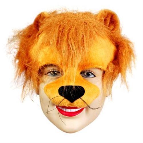 Lion Half Face Animal Mask On Headband