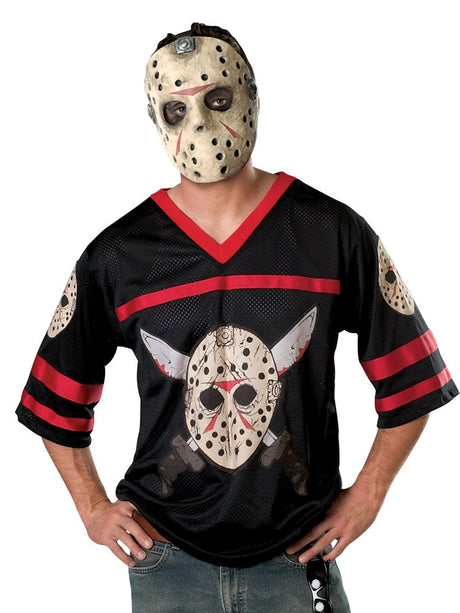 Jason Voorhees Hockey Mask & Shirt Size M-L