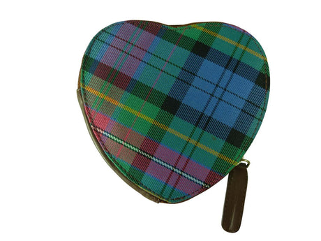 Pell Mell Sweet Heart Coin Purse Purple/Blue Tartan - Crusader Gifts