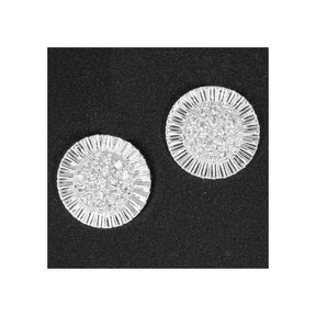 Equilibrium Silver Plated Earrings - Sparkle Vignette Stud