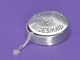 Pewter Trinket Box with Gemstone - Thank You Bridesmaid