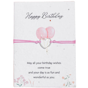 Letterbox Love Seeded Card & Bracelet - Happy Birthday