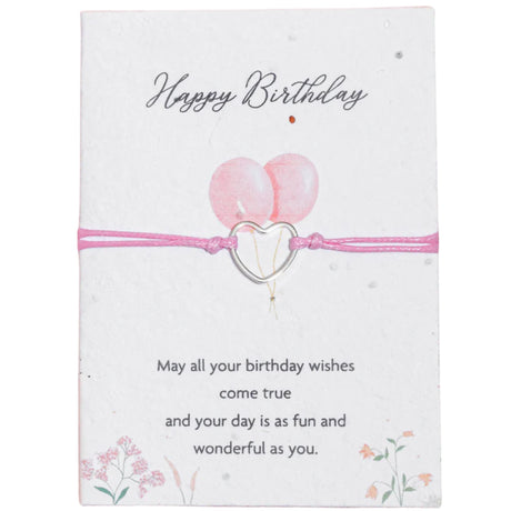 Letterbox Love Seeded Card & Bracelet - Happy Birthday