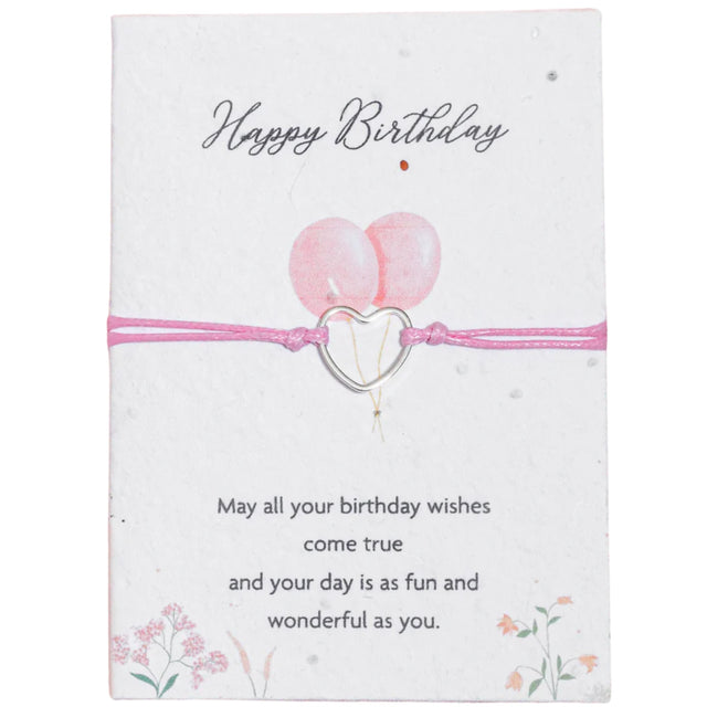 Letterbox Love Seeded Card & Bracelet - Happy Birthday