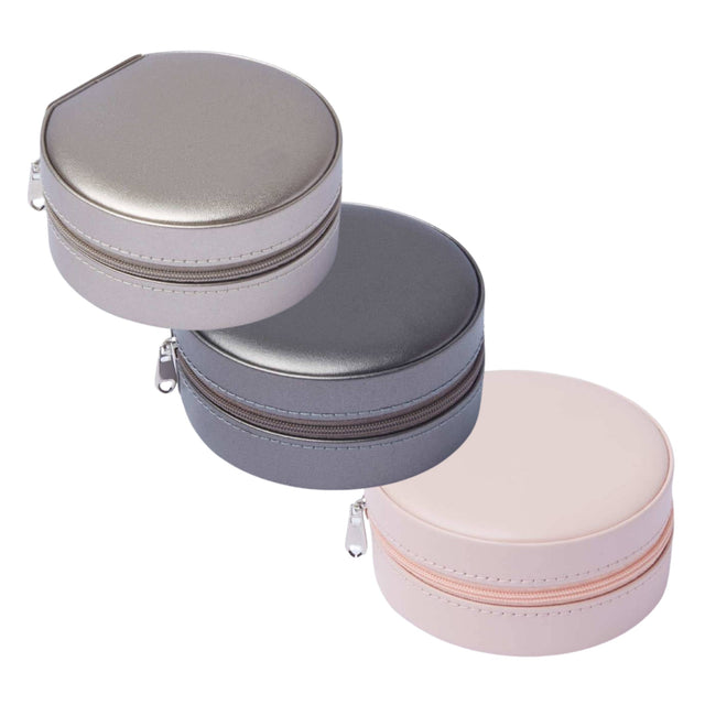 Krystina's Collection Round Jewellery Box - Various Colours