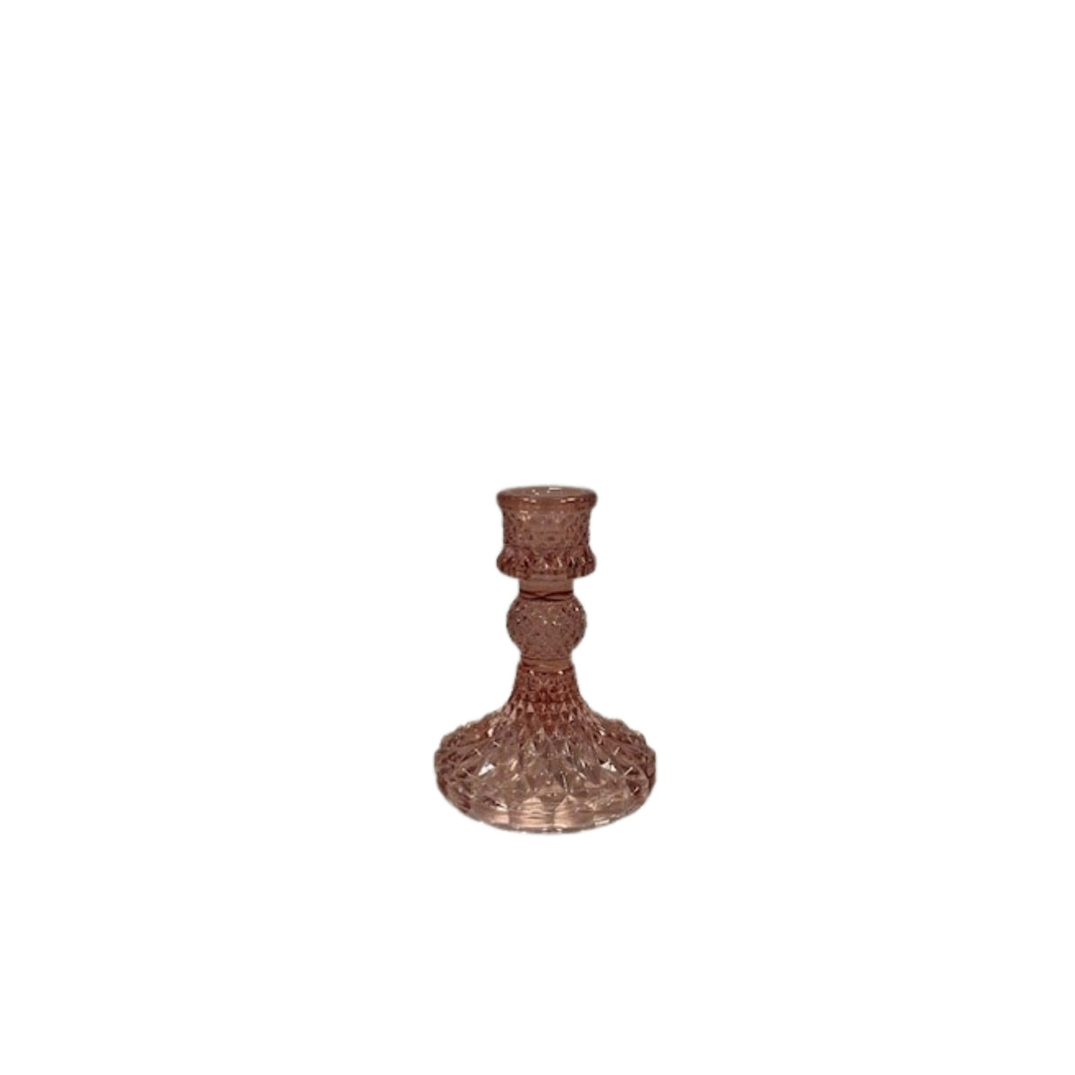 Satchville Glass Dinner Candle Holders - Rose