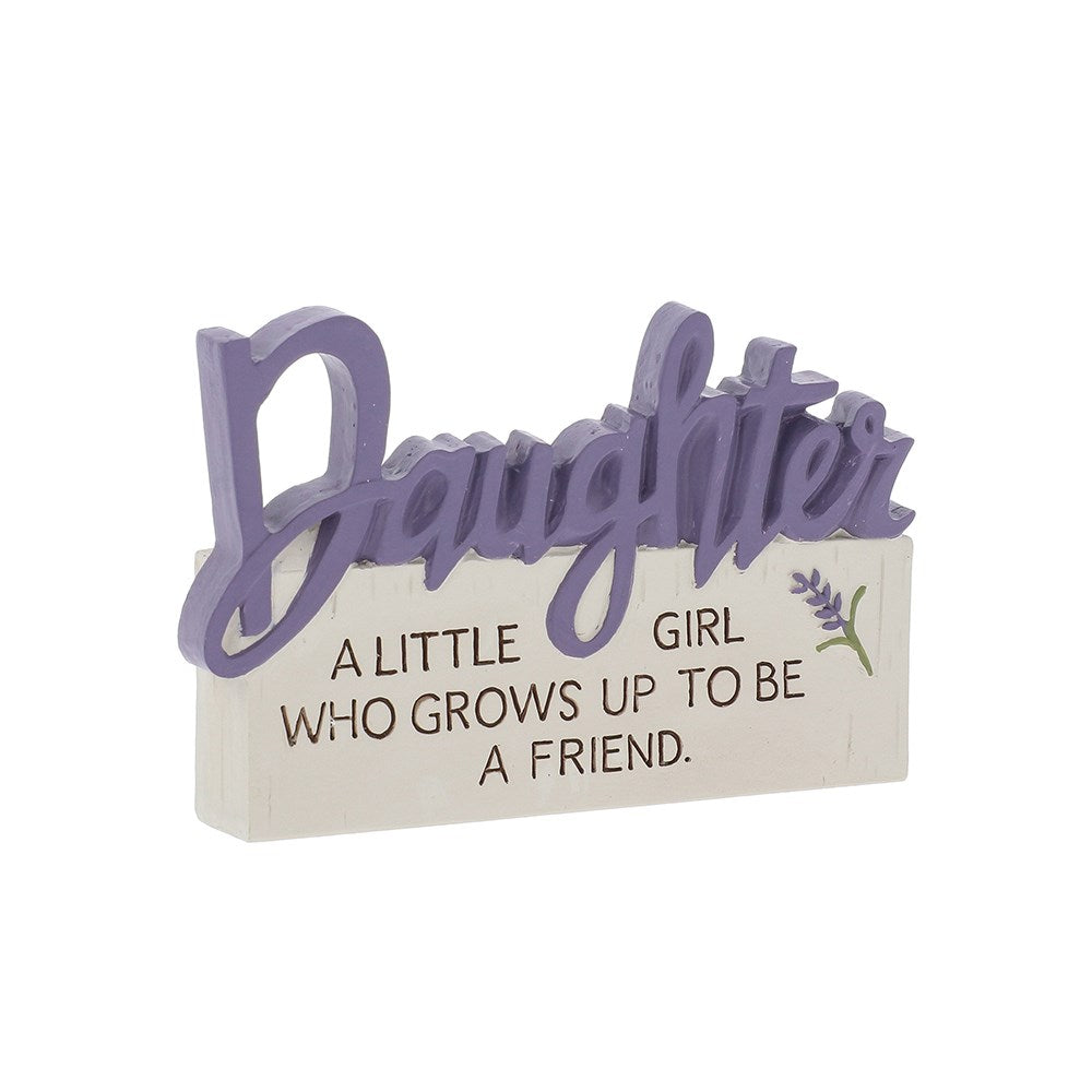 Daughter Purple Sentiment Plaque Gift