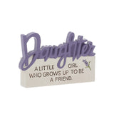 Daughter Purple Sentiment Plaque Gift