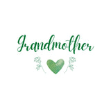 Personalised Custom Heart & Flowers Design Mugs - Green