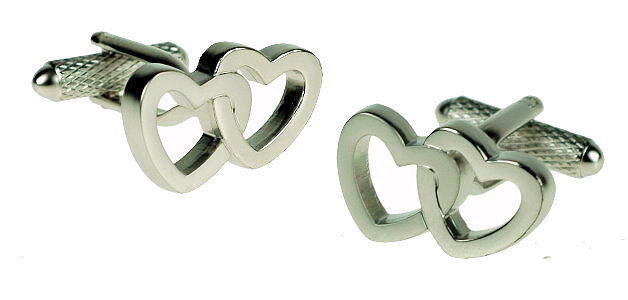 Entwined Love Hearts Cufflinks