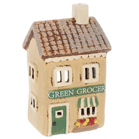 Village Pottery Green Grocer Shop Tea Light Holder