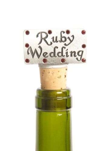 Ruby Wedding Bottle Stopper