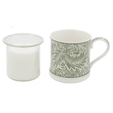 William Morris Mug with Candle Set - Larkspur