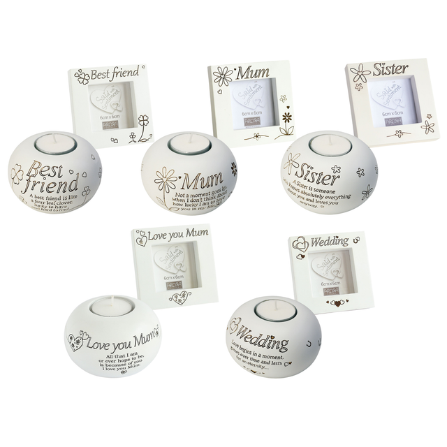 Said with Sentiment Candle Holder & Frame - Various Designs