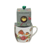 Jennifer Rose Christmas Mug & Chocolate Bomb Gift Set - Winter Robin