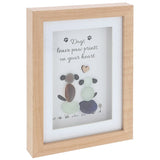 Pebble Glass Plaque - Dogs leave paw prints