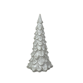 Glazed Ceramic Tree Ornaments with Textured Detail large