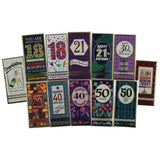 Luxury Milk Chocolate Greetings Bar - Various Birthday Celebrations