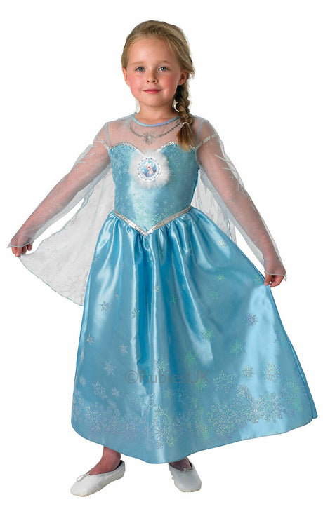 Deluxe Elsa Frozen Disney Princess Dress Age 7-8 Years