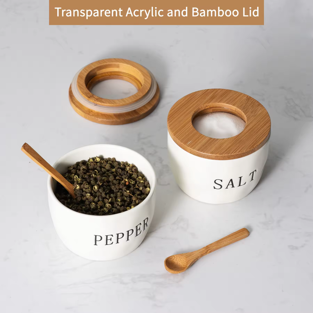 Salt & Pepper Seasoning Jar Set