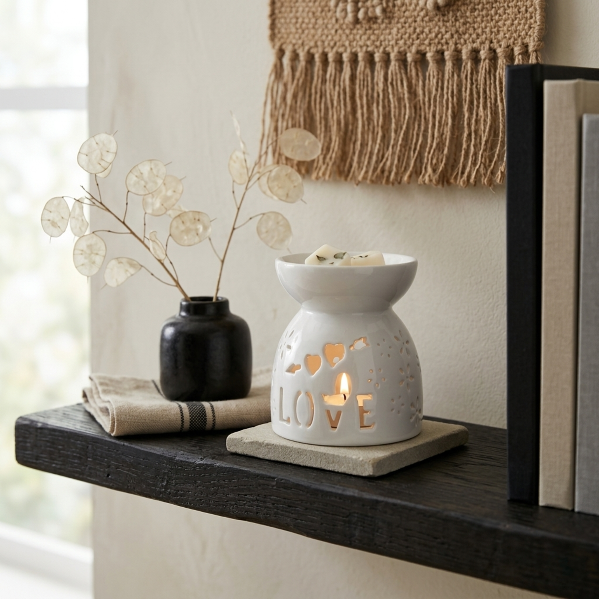 White Ceramic Wax Burner - Various Designs