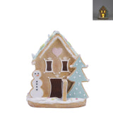 Woodside Home Living Christmas LED Light Up Gingerbread House - Various Colours