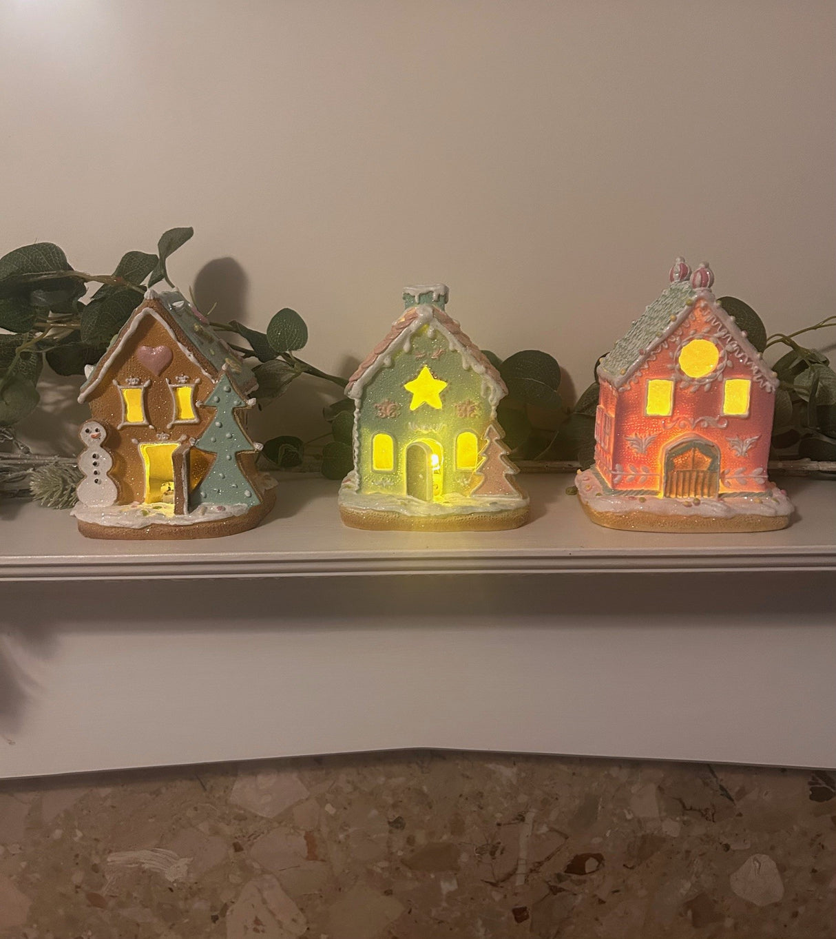 Woodside Home Living Christmas LED Light Up Gingerbread House - Various Colours