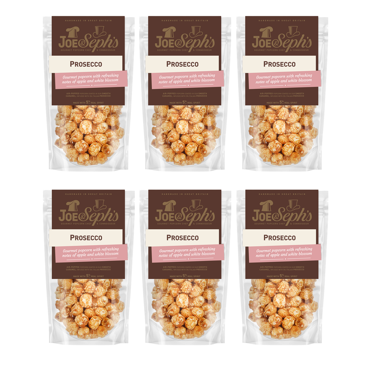 Joe & Seph's Popcorn Snack Packs 30g - Processco (6 Pack)