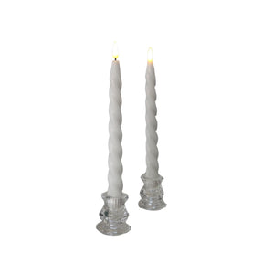 Luxe Spiral LED Candles pack of 2 - cream